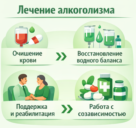 лечение алкоголизма в Темрюке этапы